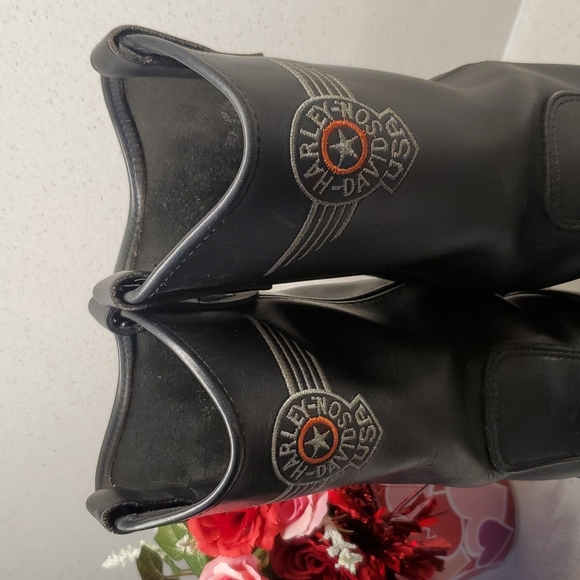 Mens HARLEY DAVIDSON leather boots (sz 10.5W) - Picture 5 of 8